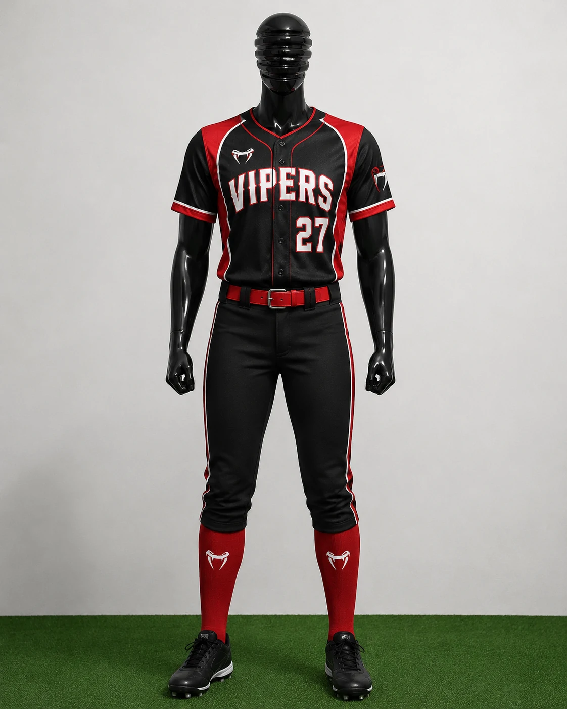 Black & Red Softball Set